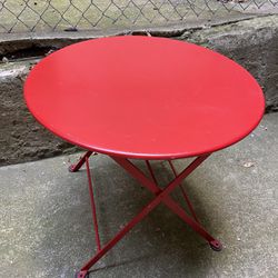Tom Pouce Red Outdoor Patio Garden Table