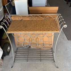 Nice Iron Wine Rack Storage  Good Condition  Little Heavy   
