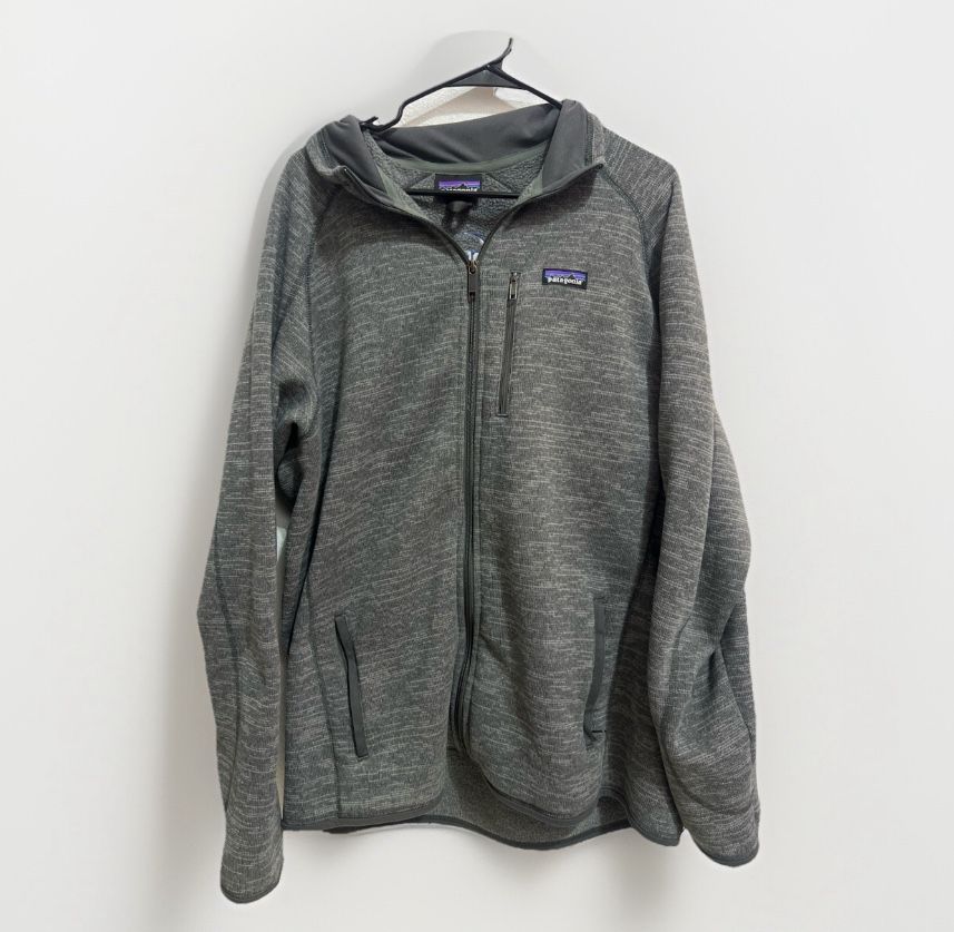 PATAGONIA Mens 2XL Rib Knit Better Sweater 1/4 Zip Fleece Jacket Pullover *Agile