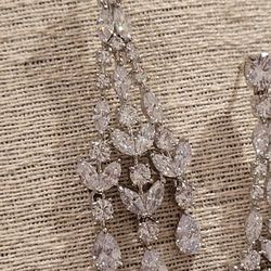 Cezanne Rhinestone Earrings-perfect For Bride