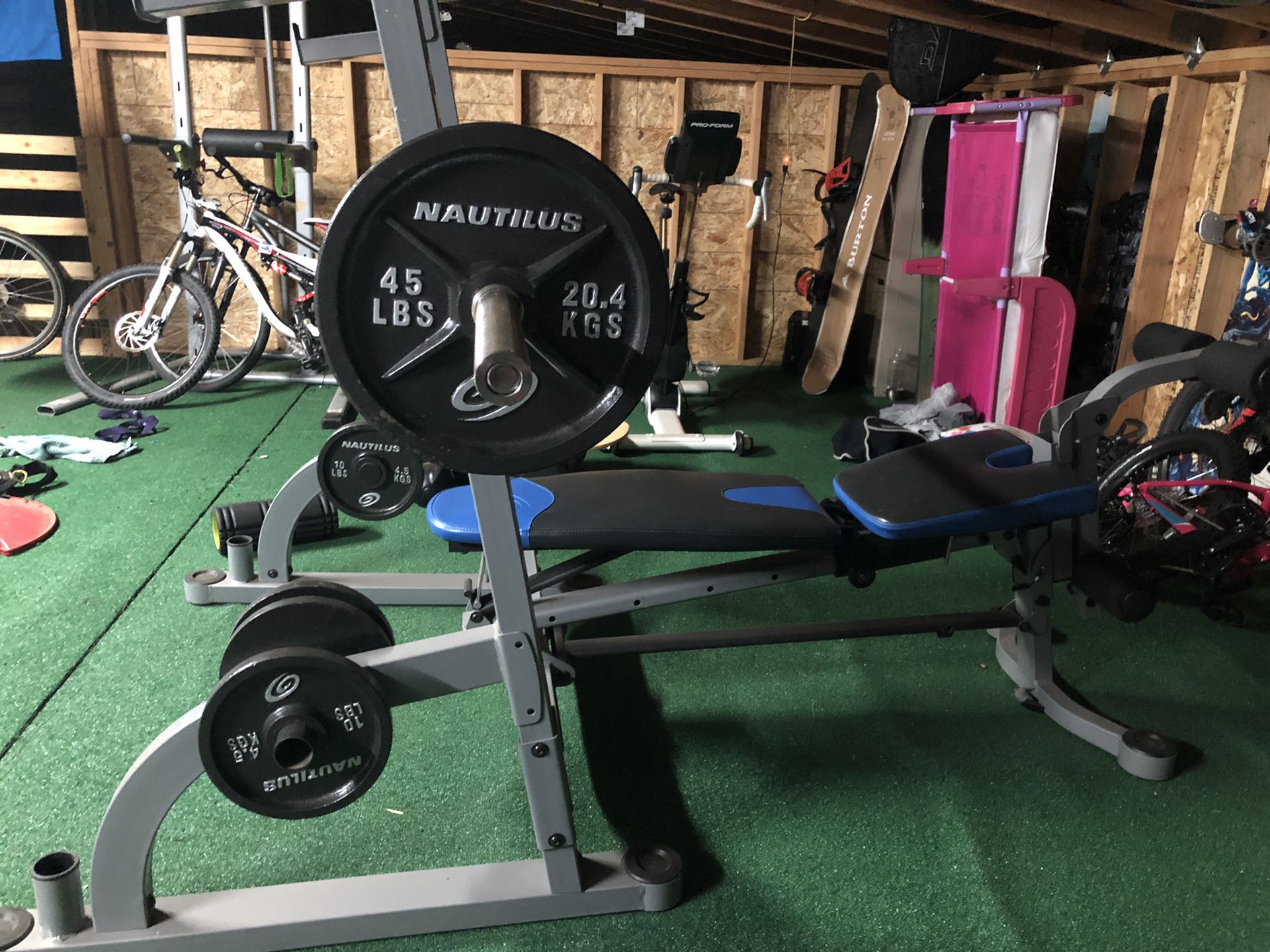 Nautilus Weight Set / Squat Rack