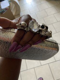 Silver Skeleton Clutch