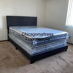 Queen Bed 🛏️ Headboard Frame Mattress And Box Spring All Included Brand New Same Day Delivery 🚚 Or Store Pickup 