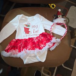 3-6 Month Baby 1st Christmas Outfit