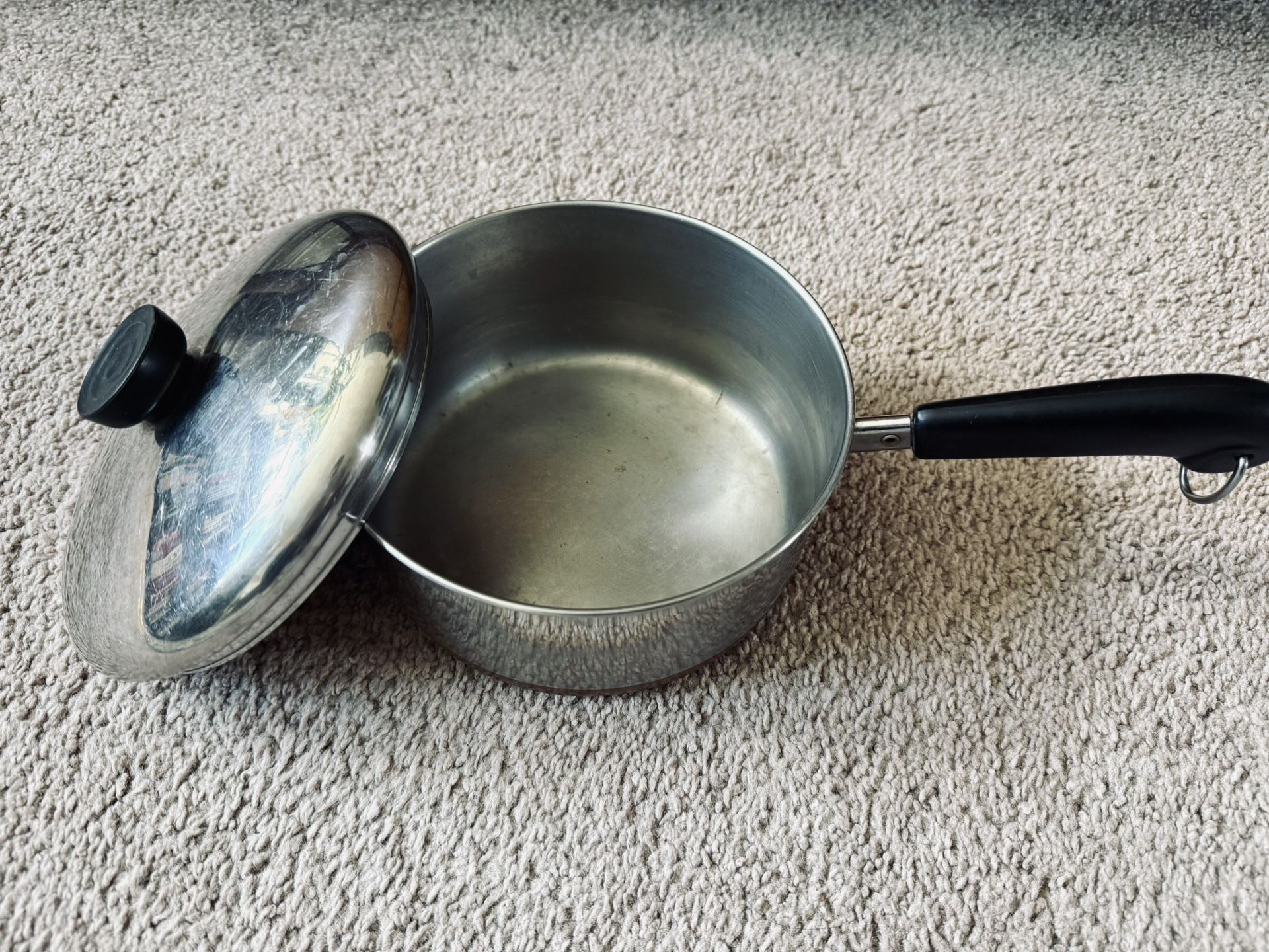 Revere-ware Stainless Steel Copper Bottom 2qt Pot Clinton IL USA Reverware