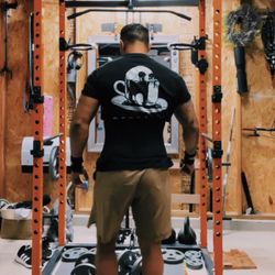 Power Cage with LAT Pulldown Attachment, 1200-Pound Capacity Power Rack Full Home Gym Equipment with Multi-Grip Pull-up Bar, and Dip H