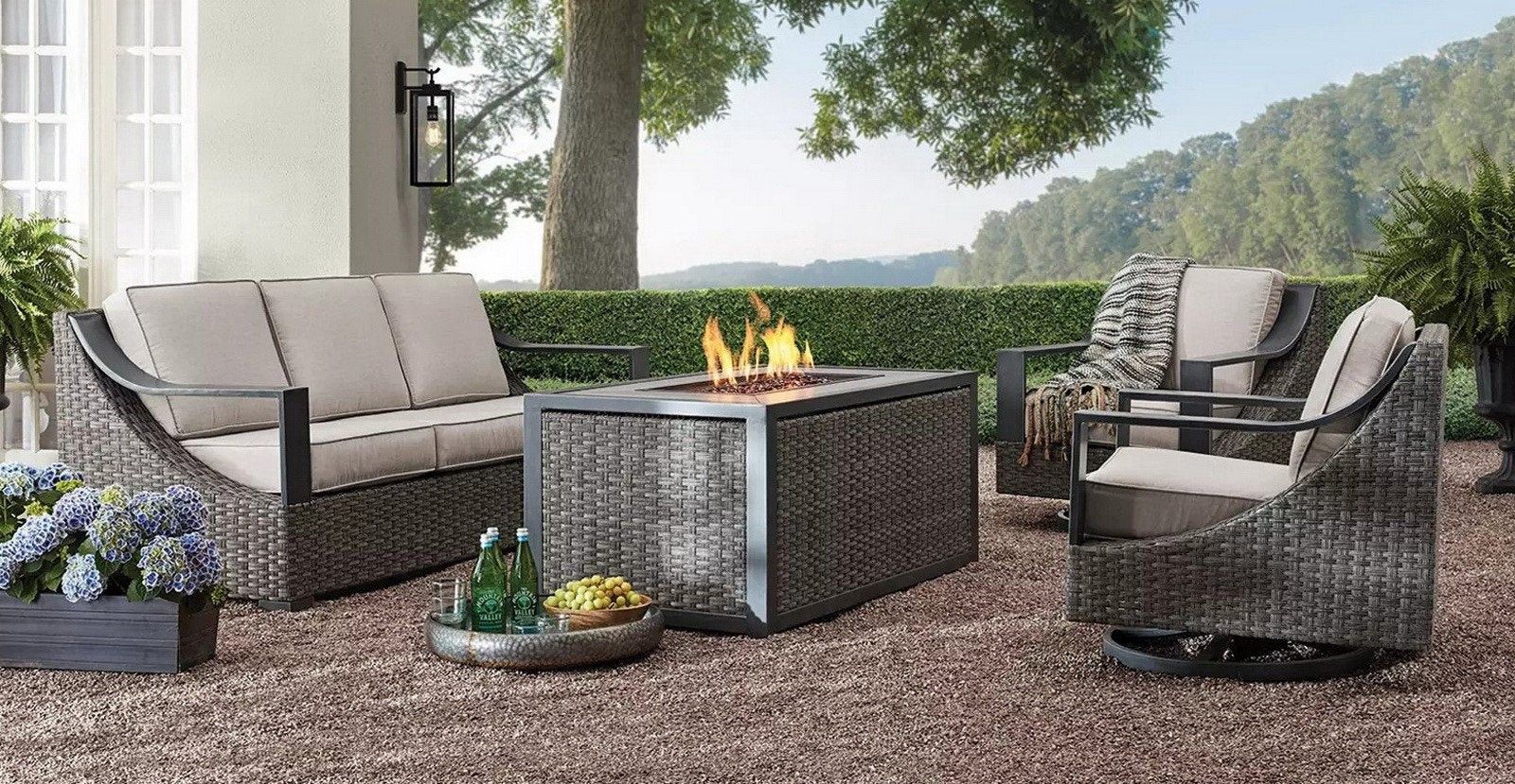 Harper 4-Piece Deep Seating Fire Pit Set Outdoor Seating