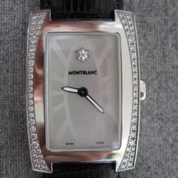 Montblanc 7183 Quartz Stainless Steel w/ Diamonds Women's Wrist Watch