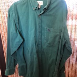 eddie bauer button up shirt long sleeve Size M   Good condition  $20