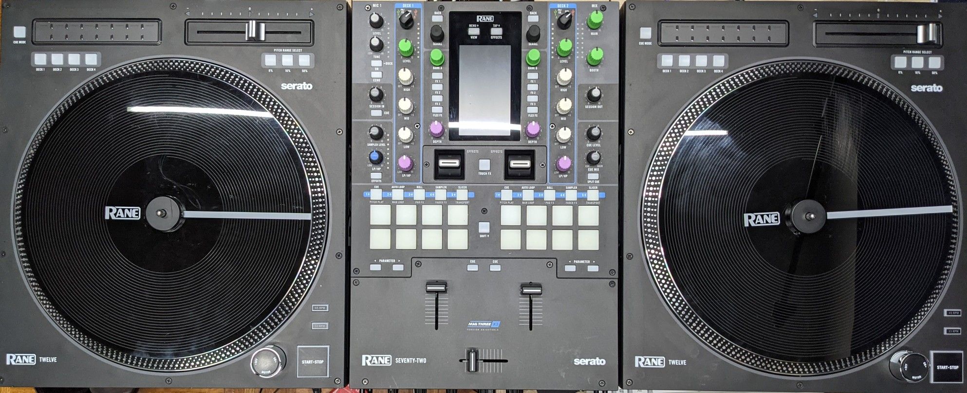 Rane Seventy Two Mixer & Twelve DJ Setup