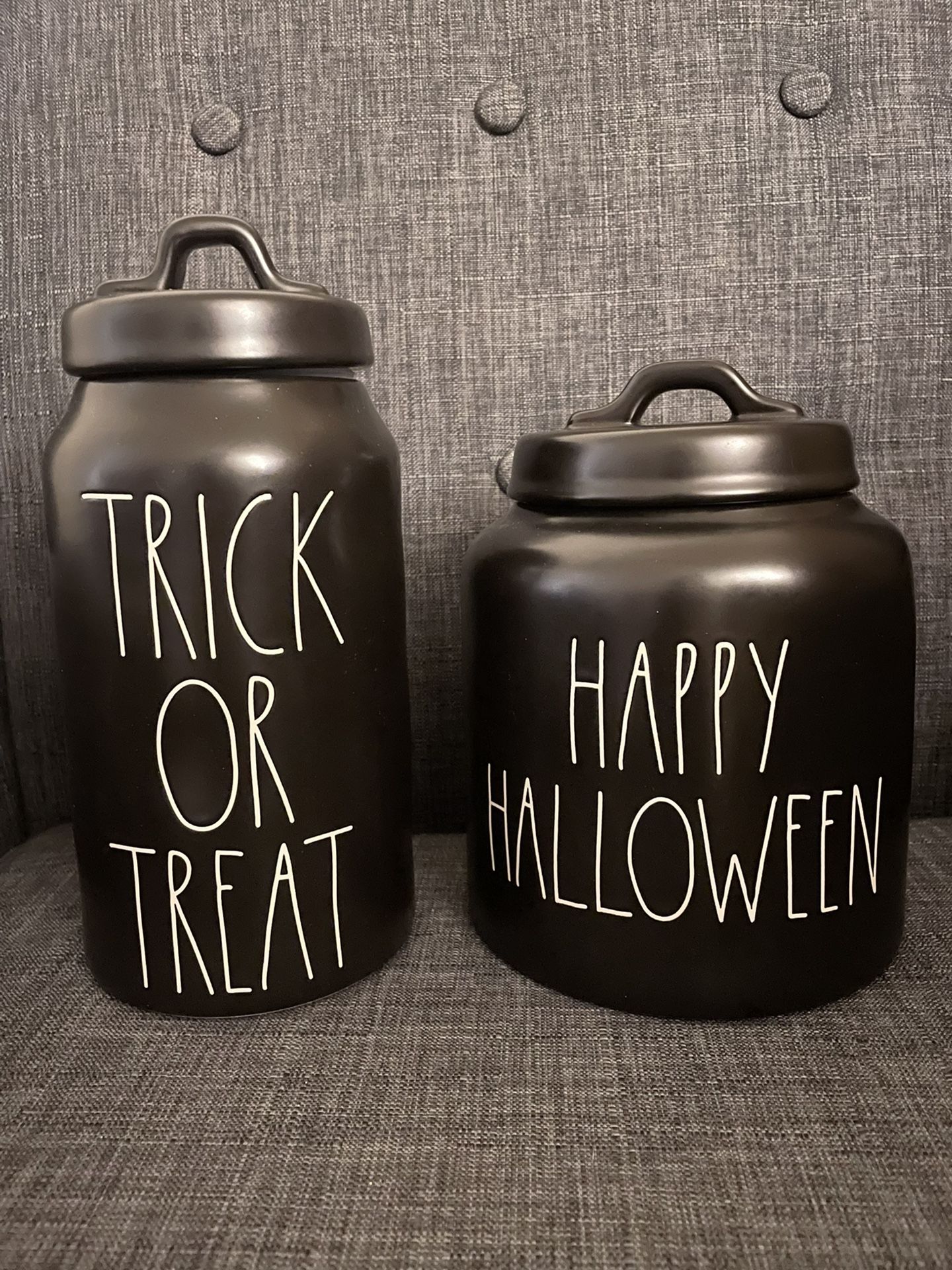Rae Dunn Trick Or Treat & Happy Halloween Canisters