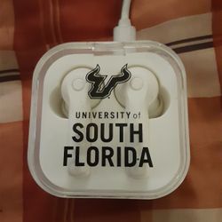 University of South Florida Wireless Earbuds (White)