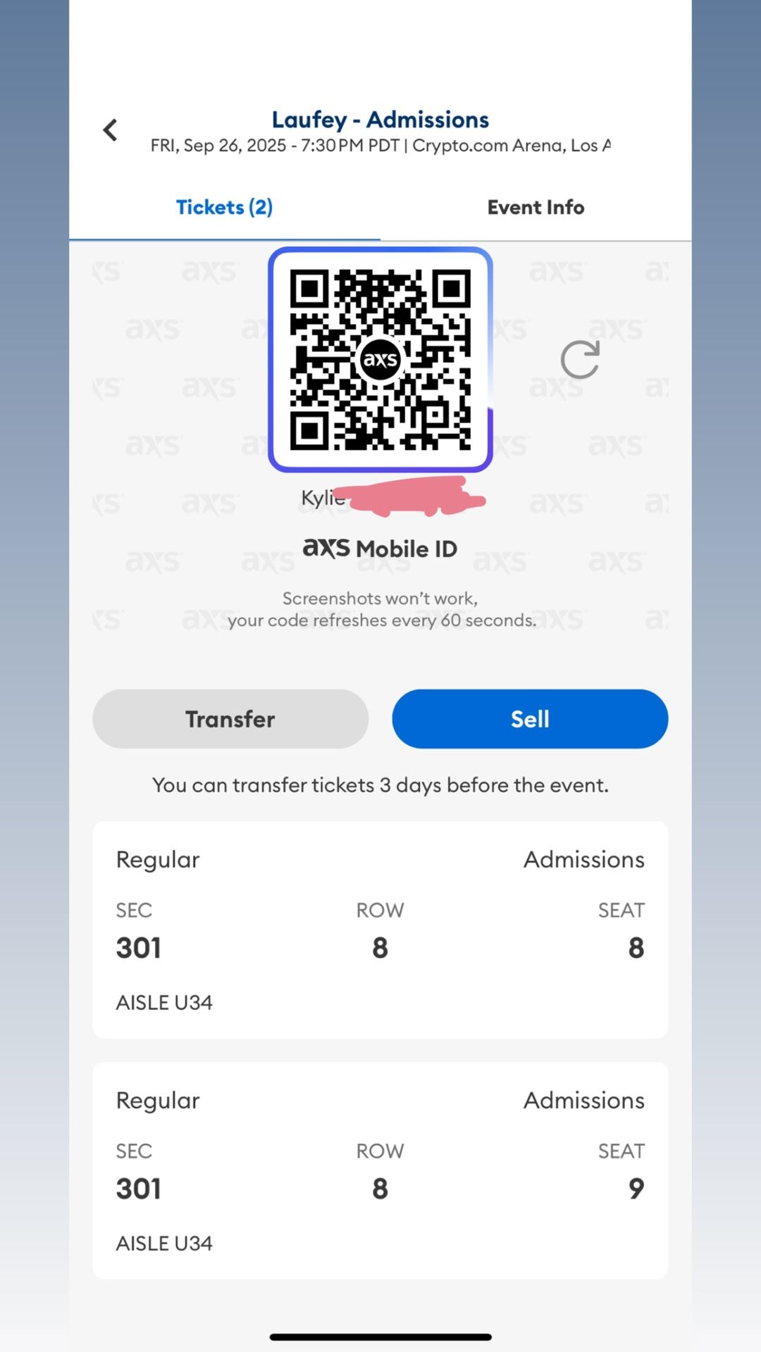 Laufey concert/tour Crypto arena, September 26