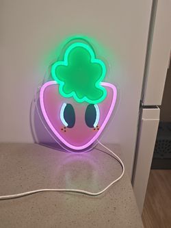Strawberry Character LED Neon Sign