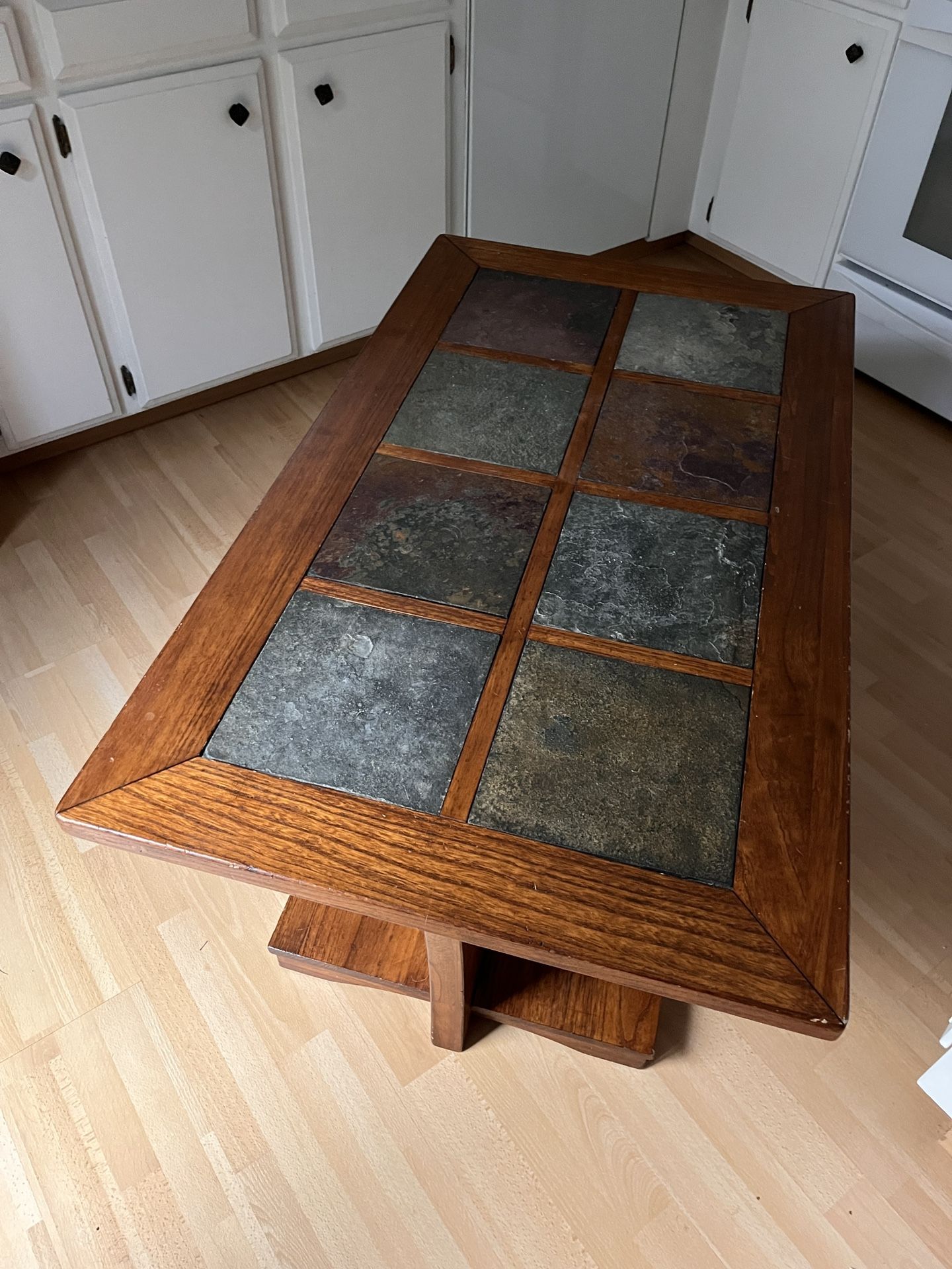 Tile and Wood Coffee Table