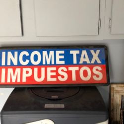 Income Tax Business Sign