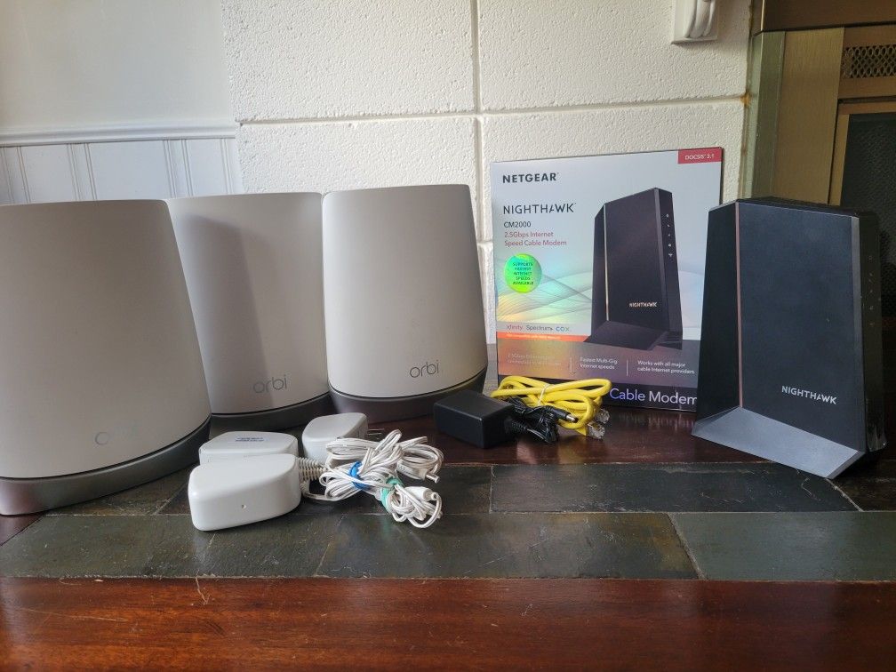 Full House Netgear Modem And Router Bundle