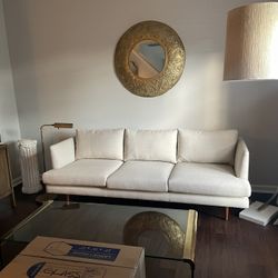 Linen textured sofa