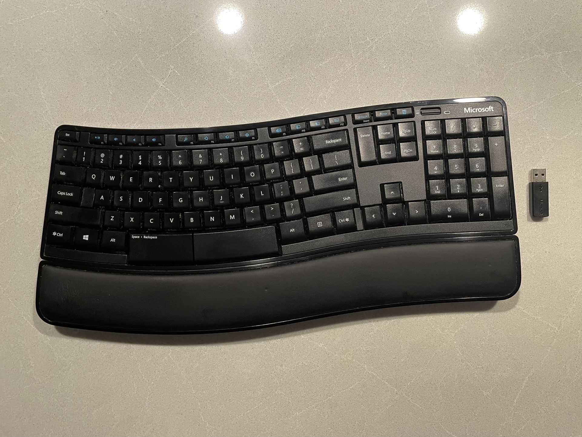 Microsoft Sculpt Comfort Wireless Ergonomic Keyboard USB Adapter dongle KB