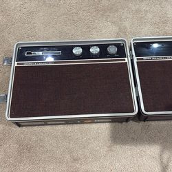 8 Track Portable Player Stereo Speakers Vintage