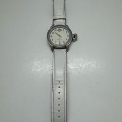 Nautica a95105 Men’s Watch w/ White Dial & White leather Strap