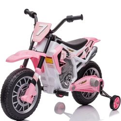 12V Electric Dirt Bike for Kids Battery Powered Motorcycle for Kids Girls Ride