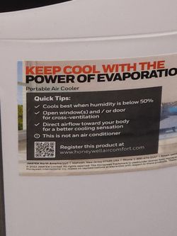 Honeywell protable evaporative air cooler