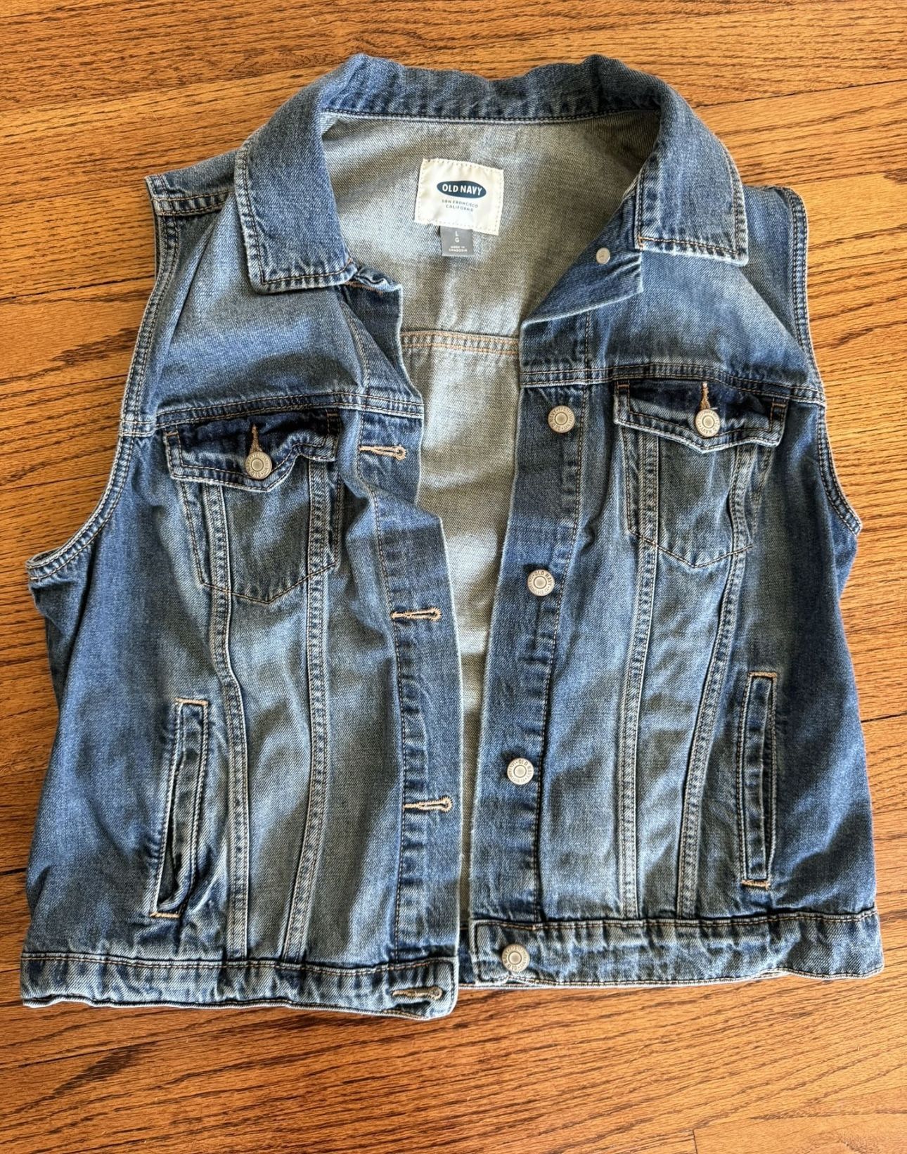 Womans L Jean Vest