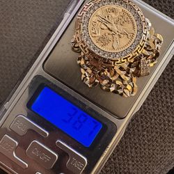 14K Gold Chain With Centenario