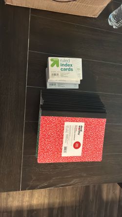 Note books and flash cards