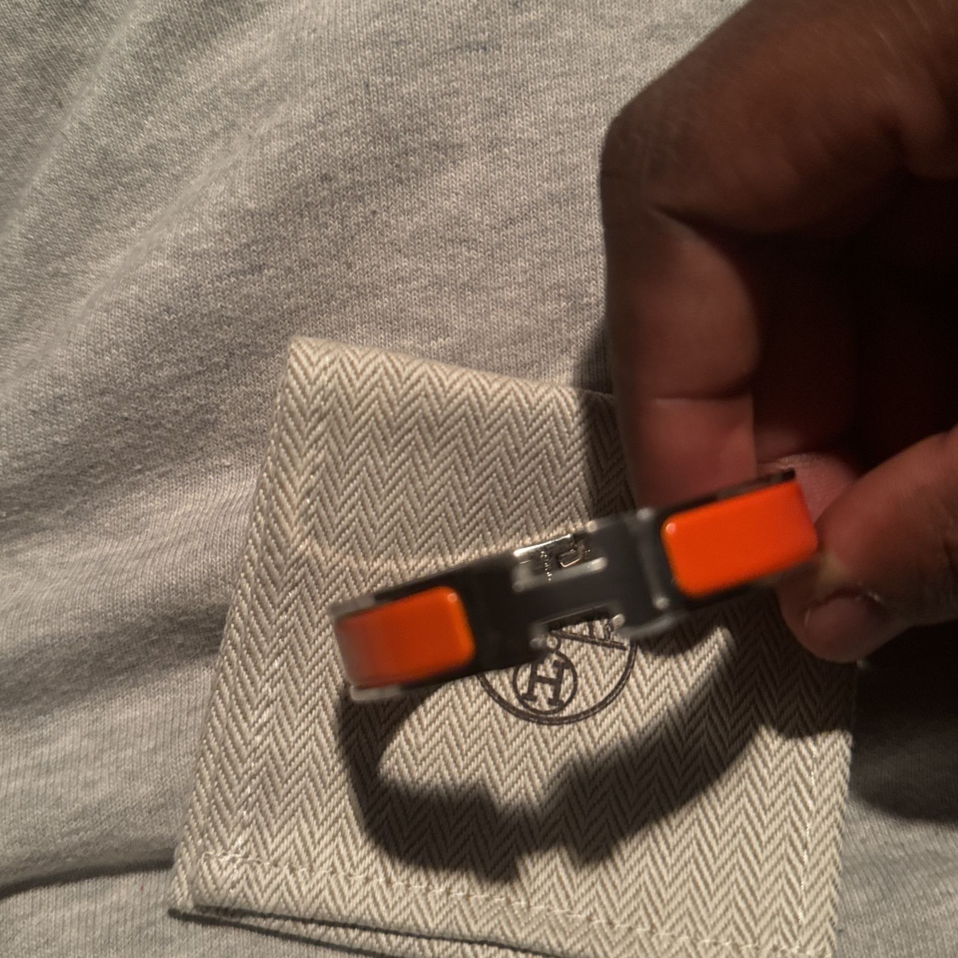 Hermes Clic H Bracelet Orange Fruité