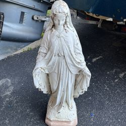 Virgin Mary Statue 25 Inches Tall Concrete