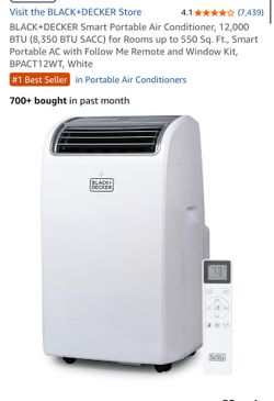 BLACK+DECKER 12,000 BTU Smart Portable AC – BPACT12WT