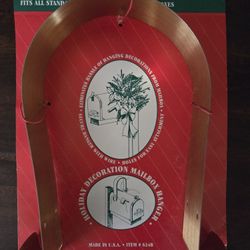 Mail Box Hanger For Your Decorating , Fits Over The Box , Gold Tone  New $2.00