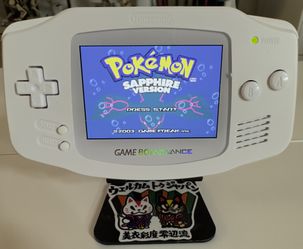 Gameboy Advance with IPS Screen, and Rechargeable Lithium Battery with Type C charging port.