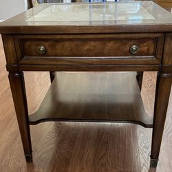 Antique Gordon’s Fine Furniture Marble Top End Table