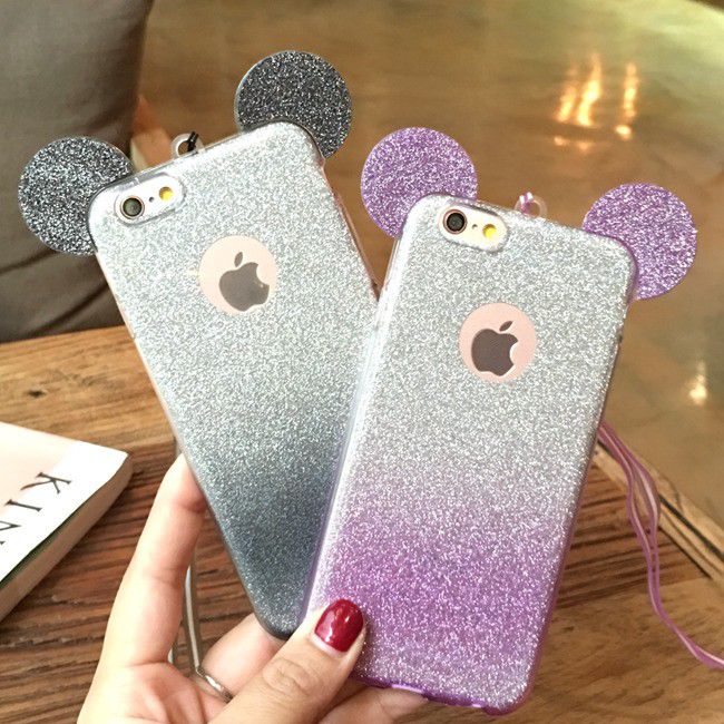 Glitter Mickey Ears For iPhone