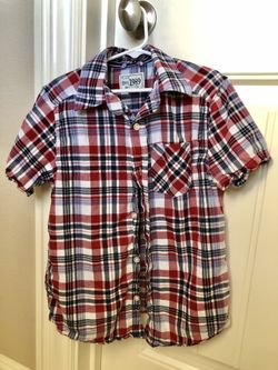 Boys Plaid Shirt Size Small 5-6