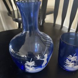 Blue Vintage Glass 