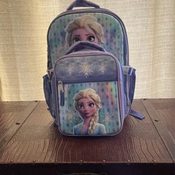 Frozen 2 Elsa Backpack With Matching Lunchbox 