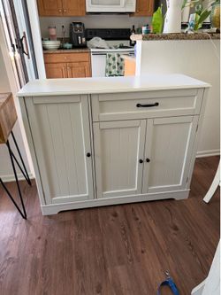 White Storage Cabinet / Kitchen Sideboard / Entryway Cabinet