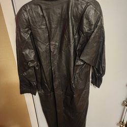 Vintage Leather Trench Coat