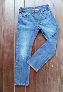 Banana Republic Mens Slim Straight Jeans Dark Wash Denim 33x32 Blue Pants