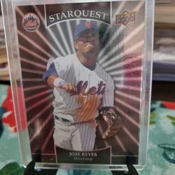 New York Mets Jose Reyes Johan Santana 2009 Upper Deck Starquest Insert Baseball Cards 