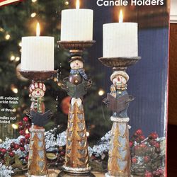 Snowman Candle Holders.