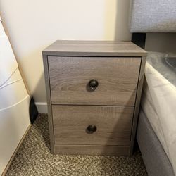 Queen Bed Frame + Box Spring + Nightstands