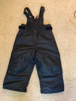 Kids Black Snow Bib Pants 18 months