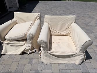 2x Pottery Barn sofa chairs
