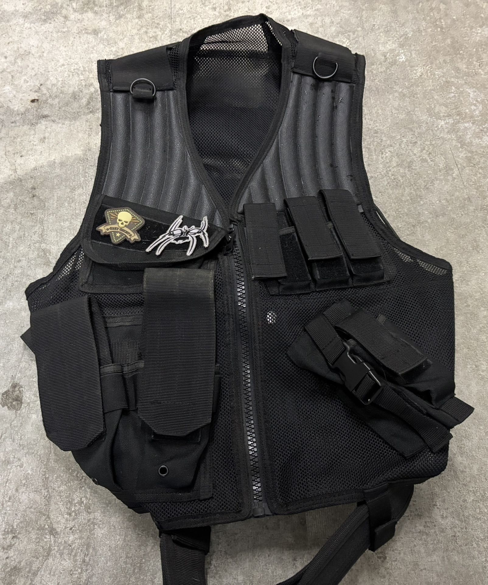 Drago Gear Black Zip Up Tactical Vest