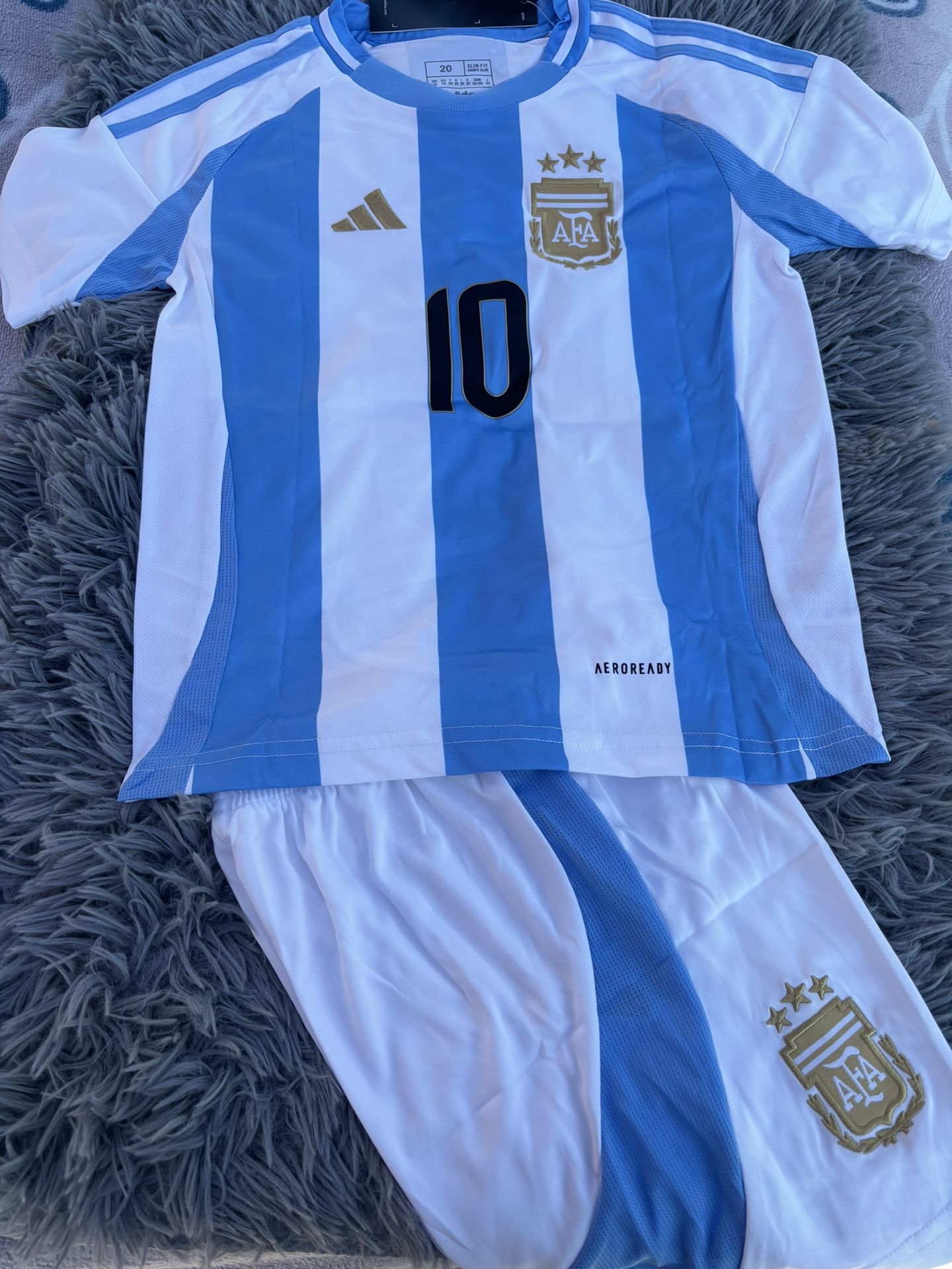 Argentina Messi Kids Soccer Jersey 